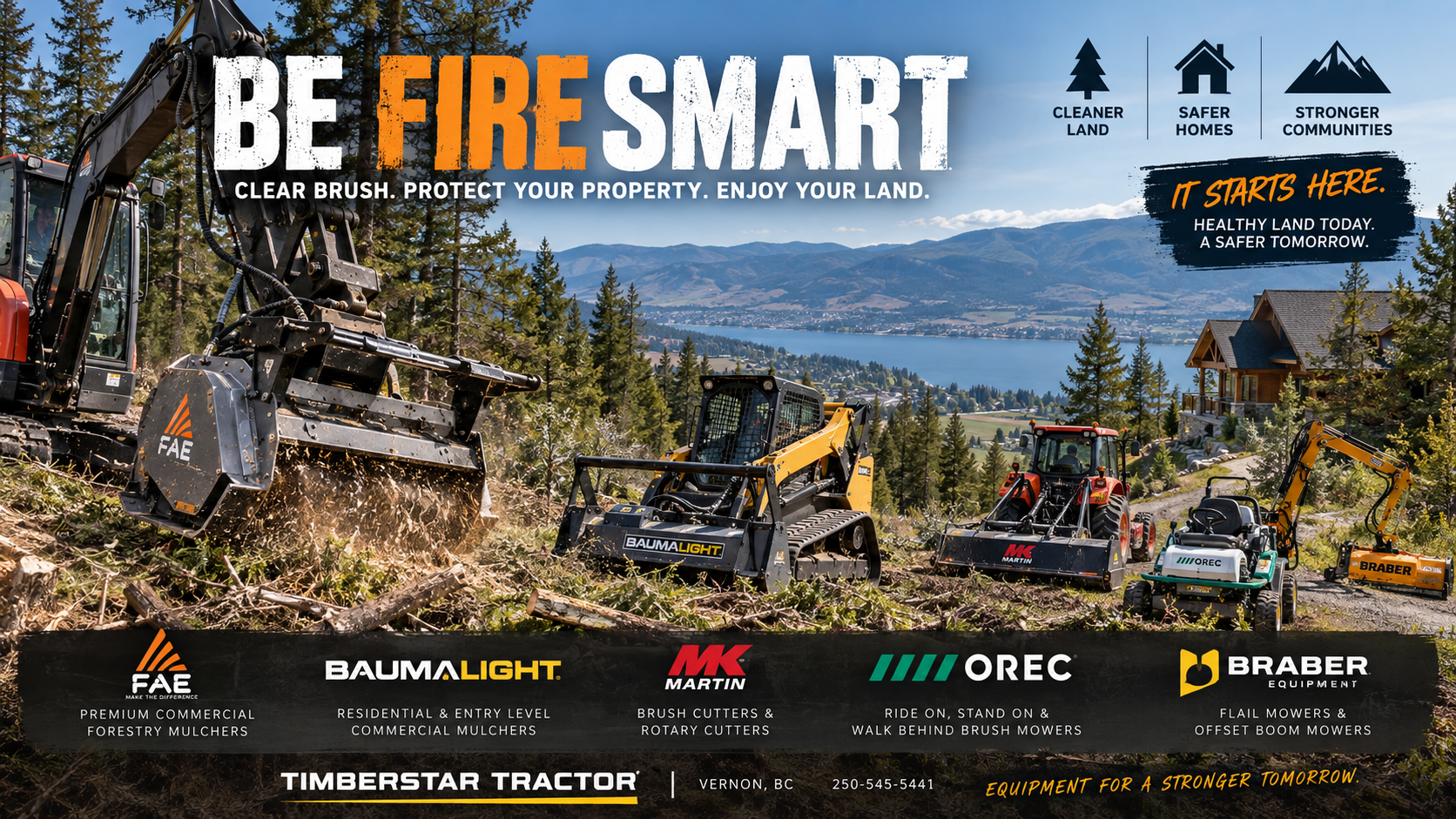 FireSmart Property Maintenance: The Right Equipment for Clearing Brush and Reducing Wildfire Fuel